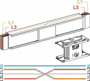 Секция перехода фаз, 3l+n+pe, cu, 3200а Schneider Electric. Вид 1