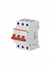 SD203/50 Рубильник 3-полюсный модульный 50А (красный рычаг) ABB. Вид 1