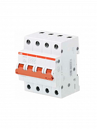 SHD204/25 Рубильник 4-полюсный модульный 25А (красный рычаг) ABB. Вид 1