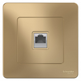 Розетка телефонная RJ11, С/У, (титан) Blanca Systeme Electric. Вид 1