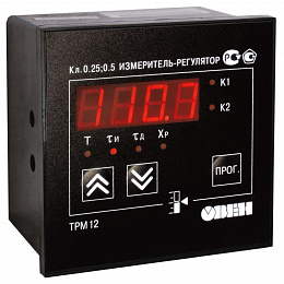 ТРМ12_Щ.031Р!20КЛ025 ПИД-регулятор для управления задвижками и трехходовыми клапанами ОВЕН. Вид 1