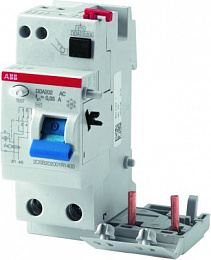 DDA202 AC 63/100 Блок дифференциального тока 2-полюсный, 63A, 100mA, тип АC ABB. Вид 1