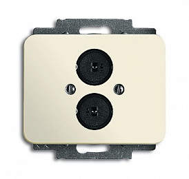 1751-22G Розетка для громкоговорителя слоновая кость ABB. Вид 1