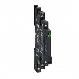 Комплект реле и розетки со светодиодом и цепью защиты 24В AC/DC Schneider Electric. Вид 1