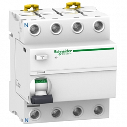 iID 4Р 25A 30mA AC Блок утечки тока 4-полюсный, 25A, 30mA, тип АC (УЗО) Schneider Electric. Вид 1