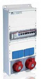 M32/1 Бокс с розетками в сборе IP44, металл ABB. Вид 1