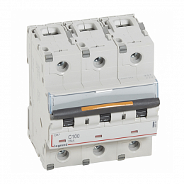 DX3 Автоматический выключатель 3-полюсный 100A 25kA (хар-ка C) Legrand. Вид 1