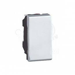 Выключатель для управления с двух мест 10AХ (1 модуль) алюминий Mosaic Legrand. Вид 1