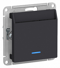 Выключатель карточный 10А, без задержки времени, механизм (карбон) Atlas Design Systeme Electric. Вид 1