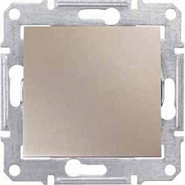 Переключатель 1-клавишный, сх. 6, 10а, 250В (титан) Sedna Schneider Electric. Вид 1