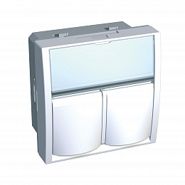 Розетка телефонная 2XRJ12 6 контактов LEXCOM Schneider Electric. Вид 1