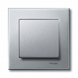 Клавиша с полем для надписи, sm (алюминий) Merten Schneider Electric. Вид 1