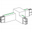 секция тройниковая плашмя Schneider Electric. Вид 1.