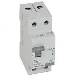 RX3 Блок утечки тока (УЗО) 2-полюсный, 40А, 30mA, тип А Legrand. Вид 1