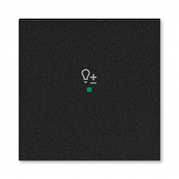 Клавиша одинарная с символом светорегулятора free@home антрацит Levit ABB. Вид 1