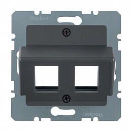 Накладка для AMP Modular Jacks (антрацитовый, матовый) Berker. Вид 1