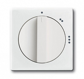 2542 DR/02-84 Плата центральная (накладка) с поворотной ручкой для переключателя на 3 положения 2710/1 U, серия solo/future, davos/альпийский белы A. Вид 1