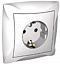 Розетка с заземлением, 16А, в сборе (белый) Дуэт Schneider Electric. Вид 1.