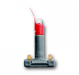 8380-12 Диод светоизлучающий, 0.5 мА, с цоколем, цвет красный ABB. Вид 1