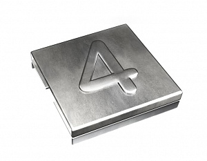 YID-CHAR-4 Маркировка для каб.стяжки,нерж.сталь,'4', (100шт) ABB. Вид 1