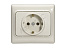Розетка 2К+З, немецкий станд., 16А, винтовые зажимы (сл. кость) Legrand. Вид 1.