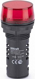 ЛК22-ADDS-RED-LED-220 Лампа коммутационная красная 22мм, LED 220В AC/DC DEKraft. Вид 1