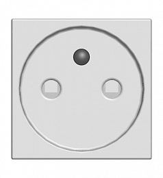 N2287 AN Розетка французского стандарта с центральным контактом заземления, со шторками, 16А / 250 В, серия Zenit, цвет антрацит ABB. Вид 1