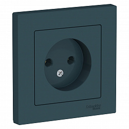 Розетка без заземления, 16А, в сборе (изумруд) Atlas Design Systeme Electric. Вид 1