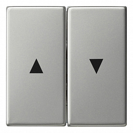 Клавиша для жалюзийного выключателя (сталь) System 55 Gira. Вид 1