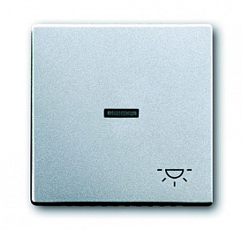 1789 LI-83 Клавиша для механизма 1-клавишного выключателя/переключателя/кнопки, с прозрачной линзой и символом "СВЕТ", серия solo/future, цвет серебр. Вид 1