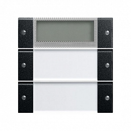 KNX Набор клавиш 2-местная Plus с полем для надписи (черный матовый) Gira. Вид 1