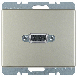 Розетка VGA с винтовыми клеммами (алюминиевый) Arsys Berker. Вид 1