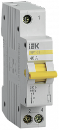 ВРТ-63 Выключатель-разъединитель трехпозиционный 1P 40А IEK. Вид 1