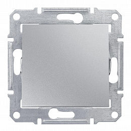 Выключатель 1-клавишный, 2-полюсный, сх. 2, 16А, 250В (алюминий) Sedna Schneider Electric. Вид 1