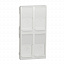 Лицевая панель 2х2 для Keystone/Systimax RJ45,4 мод.,со шт.,с пол д/надп.,прям. (белый) Unica Schneider Electric. Вид 1.