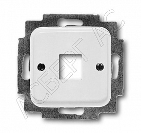 Корпус 1-ой телефон. и комп. розетки (для мех-в0210,0211) Reflex SI альпийский белый ABB. Вид 1