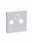 1743-84-500 Накладка (центральная плата) для TV-R-SAT розетки, серия solo/future, цвет davos/альпийский белый ABB. Вид 2.