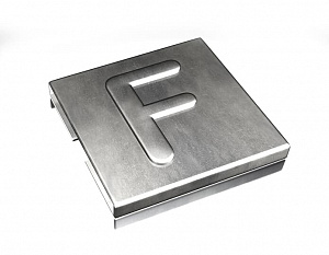 YID-CHAR-F Маркировка для каб.стяжки,нерж.сталь,'F', (100шт) ABB. Вид 1