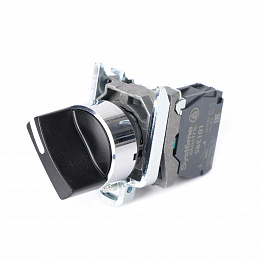 Переключатель 2-х позиционный 1НО с фиксацией 22мм (в сборе) чёрный Systeme Electric. Вид 1