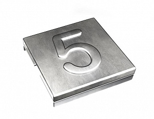 YID-CHAR-5 Маркировка для каб.стяжки,нерж.сталь,'5', (100шт) ABB. Вид 1