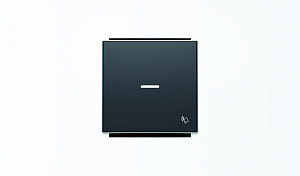 8504.3 NS Клавиша для 1-клавишных выкл./перекл./кнопок с символом ЗВОНОК и линзой подсветки,серия SKY, чёрный барх. ABB. Вид 1