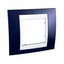 Рамка 1-постовая (индиго/белый) Unica Хамелеон Schneider Electric. Вид 1