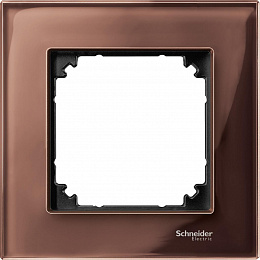 Рамка 1-постовая, sm (стекло махагон) Merten M-Elegance Schneider Electric. Вид 1
